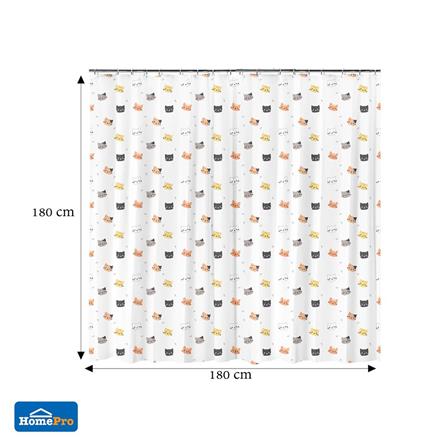 MOYA SHOWER CURTAIN MCDC00049 180x180CM WHITE