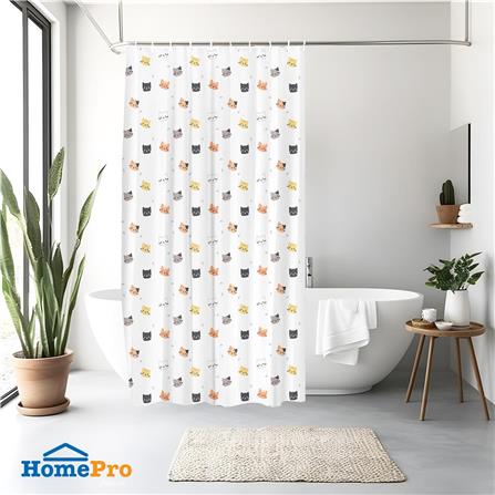 MOYA SHOWER CURTAIN MCDC00049 180x180CM WHITE