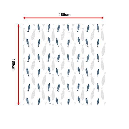 MOYA SHOWER CURTAIN ACS24324A 180x180CM WHITE