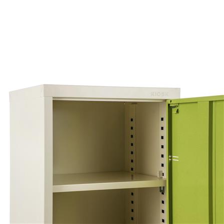 STEEL CABINET WITH SWING DOOR KIOSK UDB-1 WHITE/GREEN [EXCLUSIVE FROM HOMEPRO THAILAND]