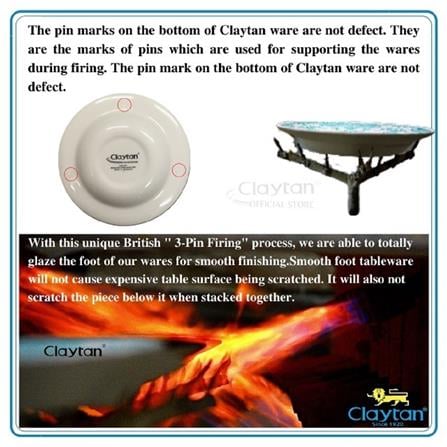 CLAYTAN 4 PCS SINGLE SET (1PAX) LEAD SAFE CERAMIC TABLEWARE MICROWAVE SAFE - TIS THE SEASON