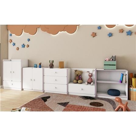 KIDS WARDROBE WITH 2 DOORS OYAKOO CARTER WHITE/LIGHT BLUE [EXCLUSIVE FROM HOMEPRO THAILAND]