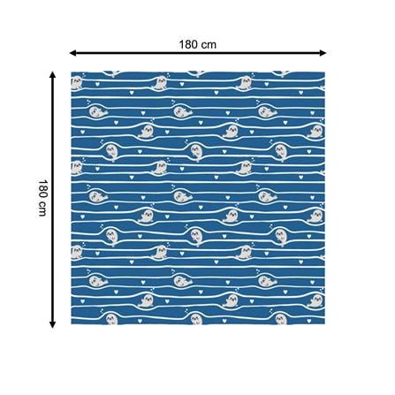 MOYA SHOWER CURTAIN ACS24229A BLUE 180X180CM