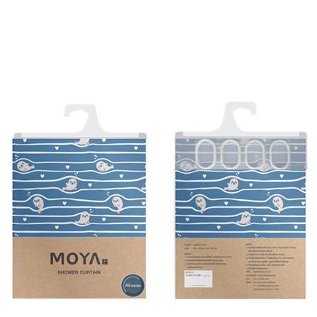 MOYA SHOWER CURTAIN ACS24229A BLUE 180X180CM