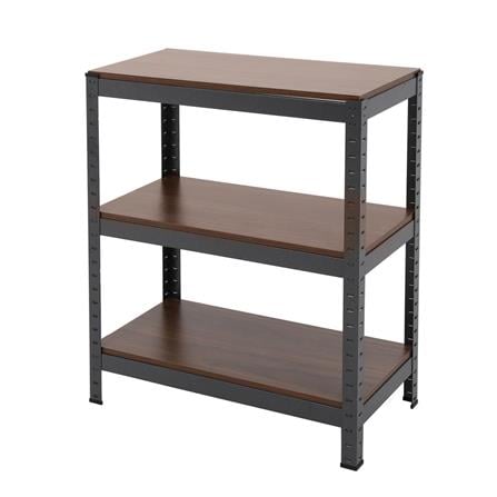 3-TIER SHELVING UNIT FURDINI ZIR BLACK/DARK WOOD [EXCLUSIVE FROM HOMEPRO THAILAND]
