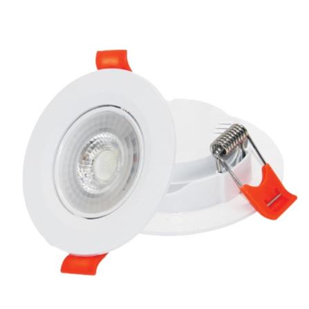 LEDEON LED EYEBALL E805 7W 3 COLOR WHITE ROUND 4"