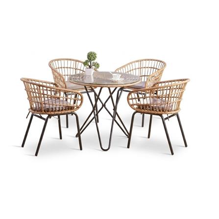 LAILA 4-SEAT PATIO FURNITURE RATTAN