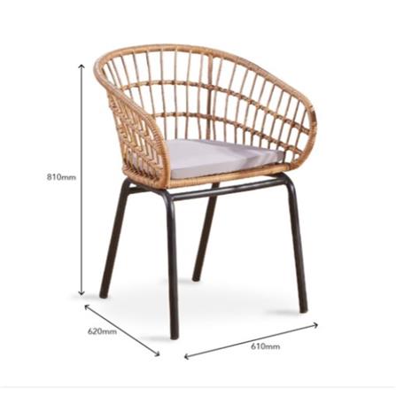 LAILA 4-SEAT PATIO FURNITURE RATTAN
