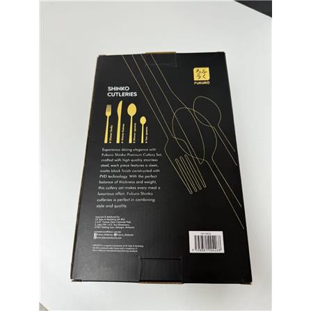 FUKURO SHINK STAINLESS STEEL CUTLERY SET 24-PCS BLACK