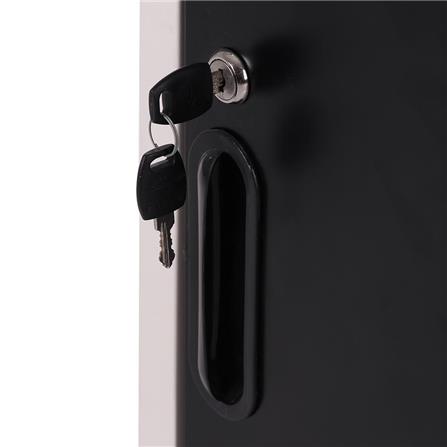 STEEL CABINET WITH SWING DOOR KIOSK UNI-1 BLACK [EXCLUSIVE FROM HOMEPRO THAILAND]