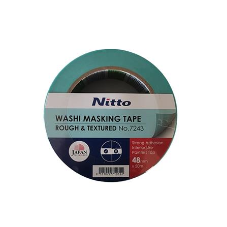 NITTO WASHI MASKING TAPE ROUGH & TEXTURED NO.7243 48MM X 50M GREEN NT00012692