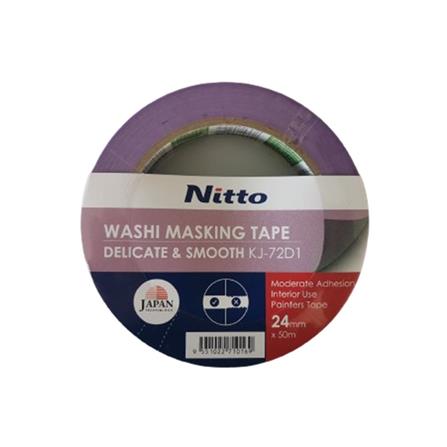 NITTO WASHI MASKING TAPE DELICATE & SMOOTH KJ-72D1 24MM X 50M PURPLE NT00012696