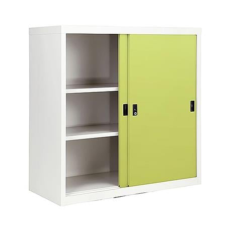 STEEL CABINET WITH SLIDING DOORS KIOSK SOD-3 DG/GR GREEN [EXCLUSIVE FROM HOMEPRO THAILAND]