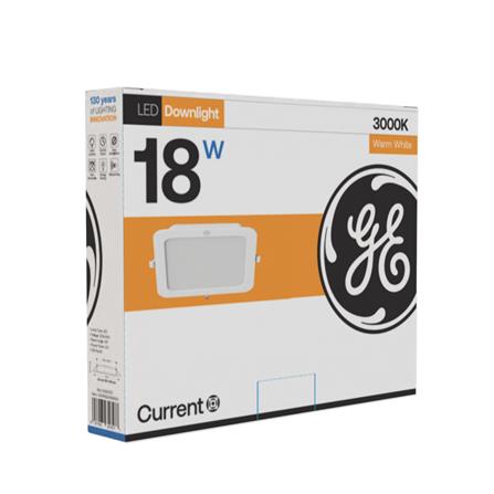 GE LED RECESSED DOWNLIGHT 18W WARM WHITE SQUARE 6"