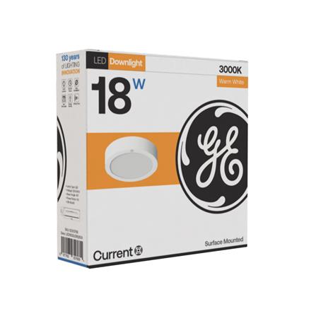 GE LED SURFACE DOWNLIGHT 18W WARM WHITE ROUND 6"