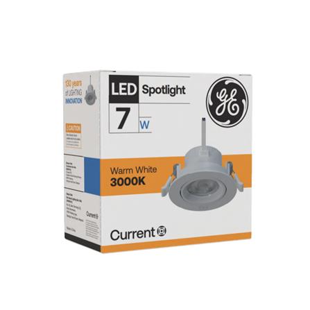 GE LED EYEBALL 7W WARM WHITE ROUND