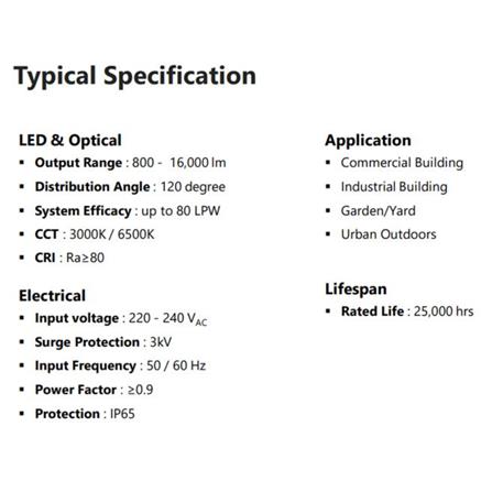 GE LED FLOODLIGHT 30W DAYLIGHT BLACK SQUARE