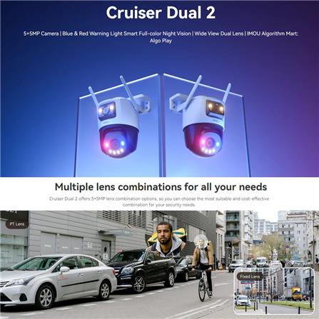 IMOU CCTV CAMERA CRUISER DUAL 2 10MP (5+5) WHITE