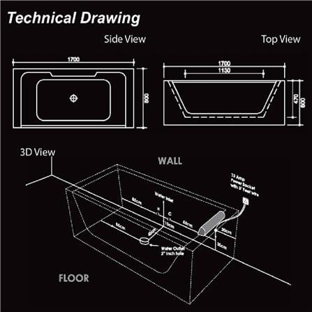 MD MASSAGE PREMIUM BATHTUB LANGLEY MD-9252