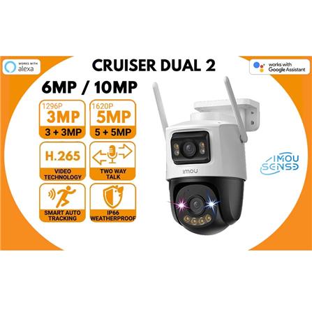 IMOU CCTV CAMERA CRUISER DUAL 2 6MP (3+3) WHITE