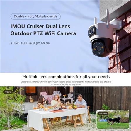 IMOU CCTV CAMERA CRUISER DUAL 2 6MP (3+3) WHITE