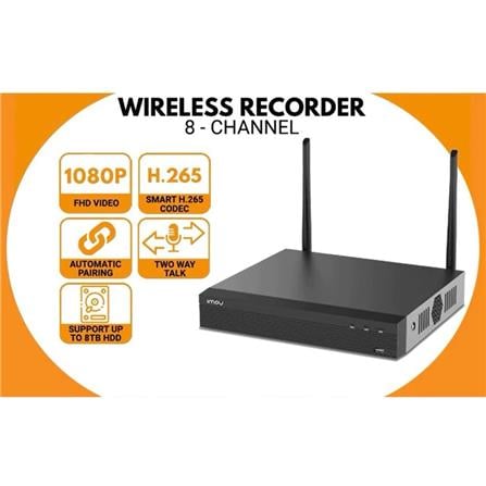 IMOU WIRELESS WIFI RECORDER NVR8C BLACK