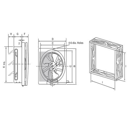 PANASONIC WALL VENTILATION FAN FV-20AL103 8" 18W 1250RPM