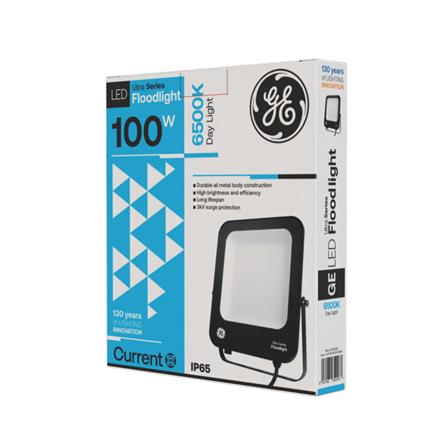 GE LED FLOODLIGHT 100W DAYLIGHT BLACK SQUARE