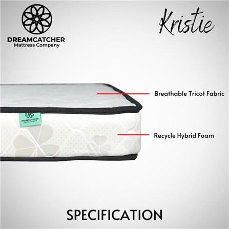 DREAMCATCHER KRISTIE FOAM MATTRESS SINGLE