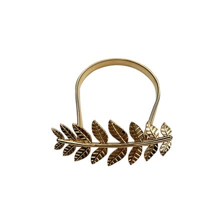 HLS CURTAIN TIE BACK PINE LEAF GOLD