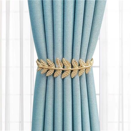 HLS CURTAIN TIE BACK PINE LEAF GOLD