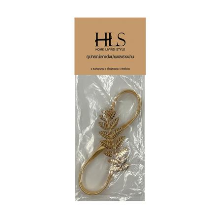 HLS CURTAIN TIE BACK PINE LEAF GOLD