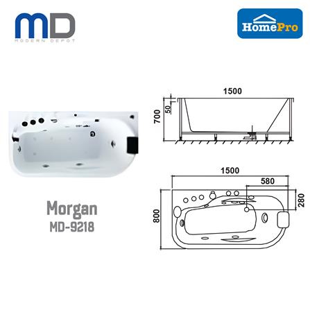 MD MASSAGE PREMIUM BATHTUB  MORGAN MD-9218