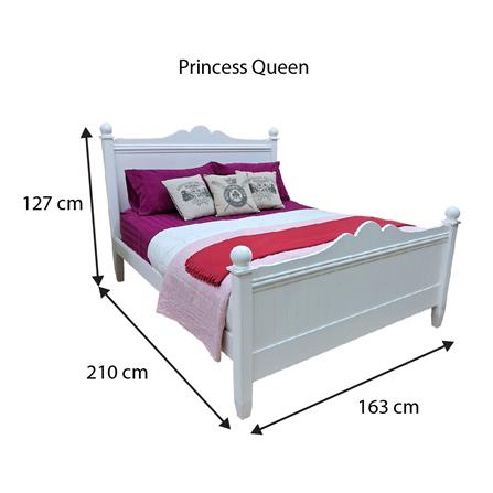 SNOOZELAND PRINCESS BEDFRAME QUEEN SIZE