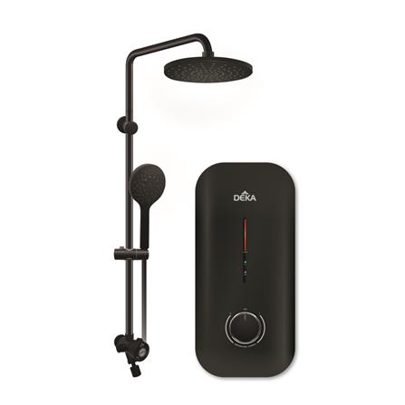 DEKA SHOWER HEATER DC PUMP WITH RAIN SHOWER MIIZU 90 MATT BLACK