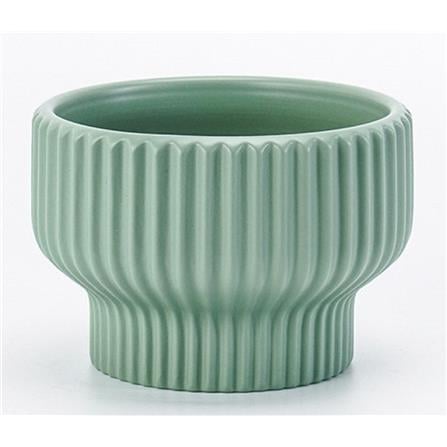 CL STRIPED CERAMIC POT GQ130-GN H14.5CM