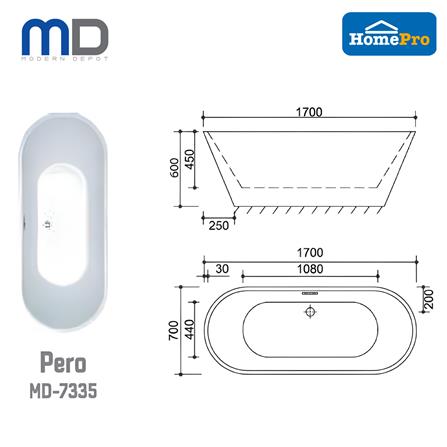 MD ARTISTIC BATHTUB PERO MD-7335