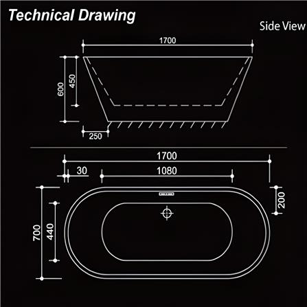 MD ARTISTIC BATHTUB PERO MD-7335