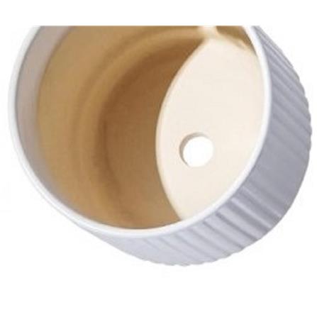 CL STRIPED CERAMIC POT GQ133-WE H12.3CM