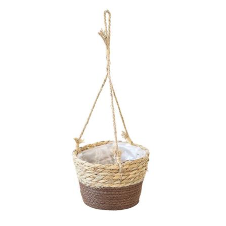 CL WOVEN BSKT HANGING POT GQ210-BN H20CM