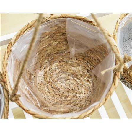 CL WOVEN BSKT HANGING POT GQ210-BN H20CM