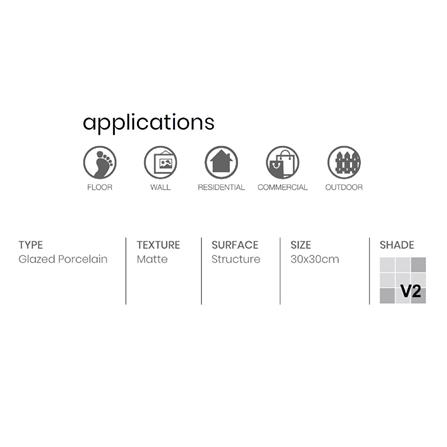 GUOCERA FLOORTILE 30X30CM SANDSTORM WHITE 1.44M2 (C)