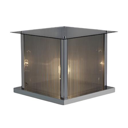 BRIGHT OBJECTIVES OUTDOOR GATE LAMP 7783-400 E27 SILVER SMOKE GREY 40CM