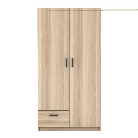 WARDROBE WITH 2 DOORS FURDINI GREATE 90CM WHITE OAK