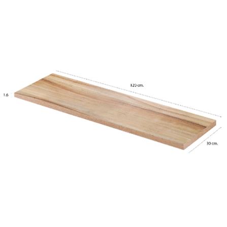 WOODEN SHELF 120X30X1.6CM STACKO LT ROMA