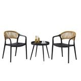 2-SEAT PATIO PP ROPE ET-5396 DC-5397PBLK