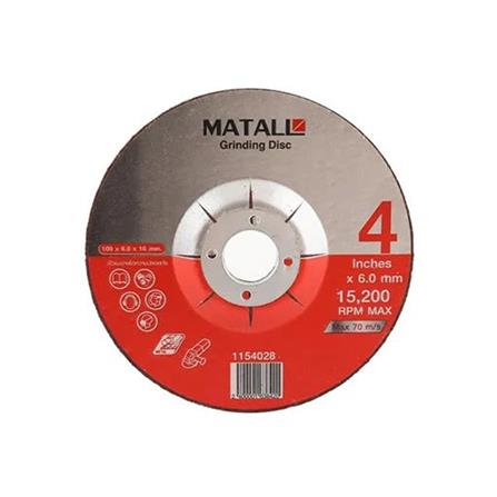 MATALL GRINDING DISC 4" 6MM (METAL)