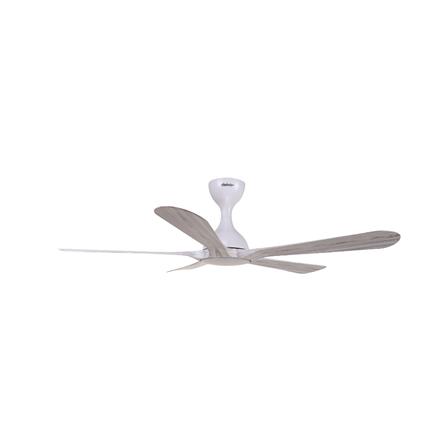 DEKA CEILING FAN HELI 5B SWAN WHITE WOOD 56"