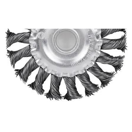 MATALL TWIST KNOT WIRE WHEEL BRUSH 4" (0.5MM WIRE) (WOOD & METAL)