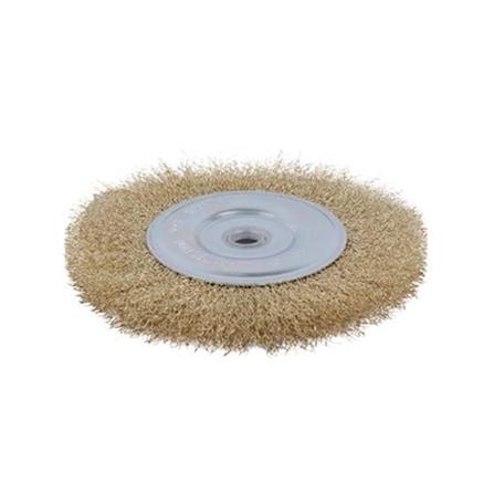 MATALL CRIMPED WIRE WHEEL BRUSH 6" (0.3MM WIRE) (WOOD & METAL)